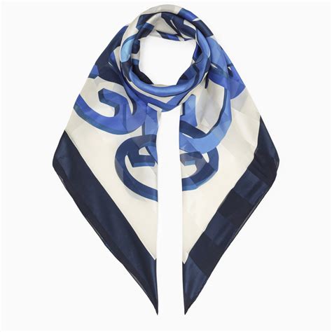 foulard di gucci prezzi|Foulard in seta con stampa in Bianco .